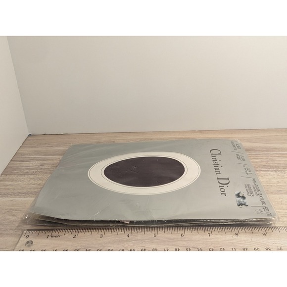 Christian Dior Tailorette 4369 Plum Violet Pin Stripe Texture Tights Size 2 NEW - Picture 11 of 12